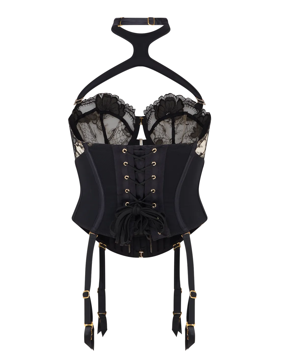 Rexanna Balconette Corset Black/Nude | Agent Provocateur