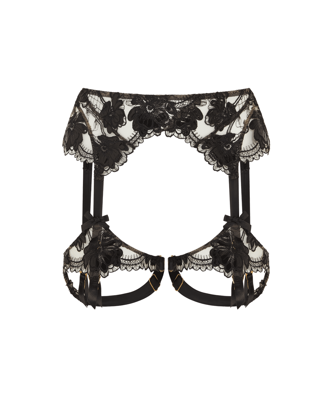 Rexanna Suspender Black/Nude | Agent Provocateur