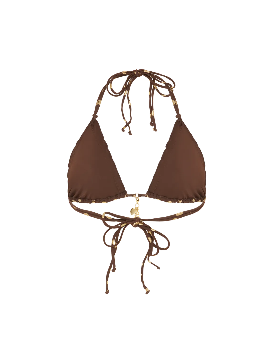 Syndi Bikini Top  Brown/Gold | Agent Provocateur
