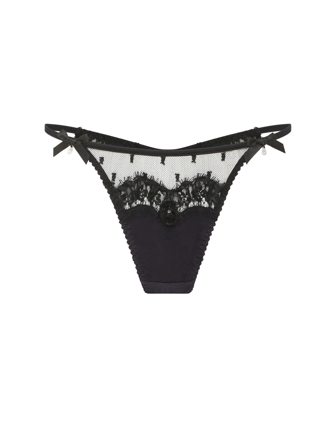 Veretie Thong  Black/Navy | Agent Provocateur