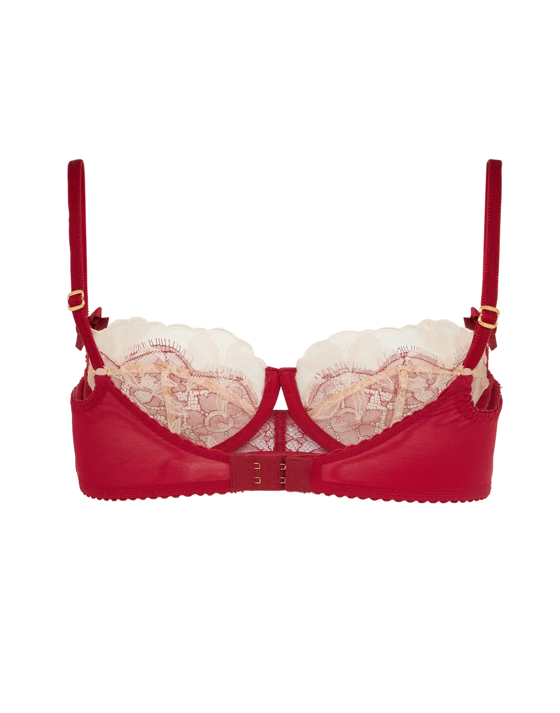Vitoria Balconette Underwired Bra Burgundy/Blush | Agent Provocateur