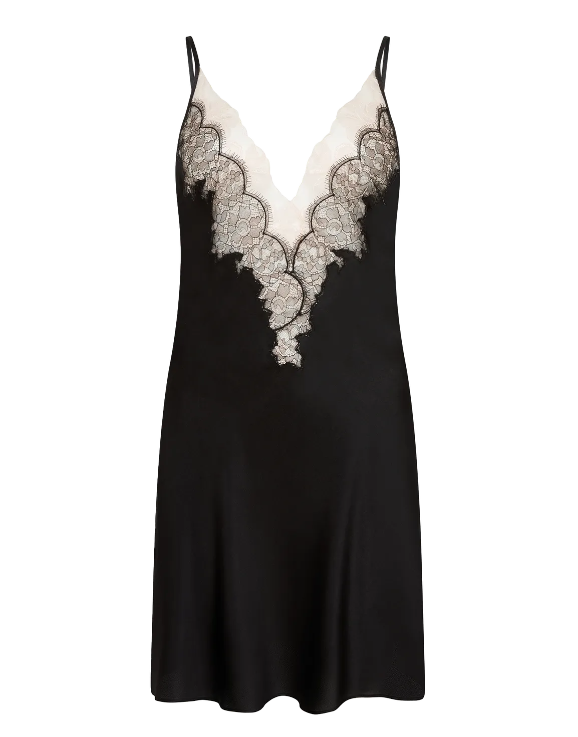 Vitoria Short Slip Black/Blush | Agent Provocateur
