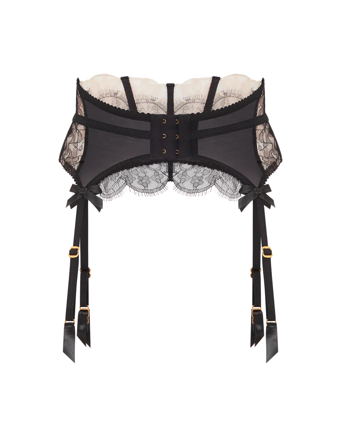 Vitoria Suspender Black/Blush | Agent Provocateur