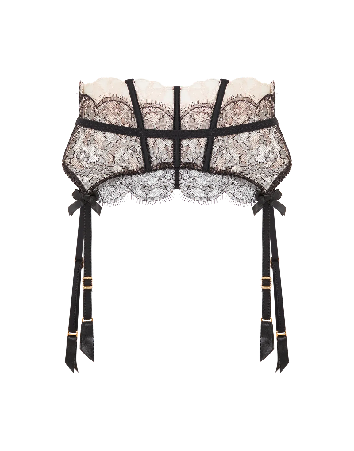 Vitoria Suspender Black/Blush | Agent Provocateur