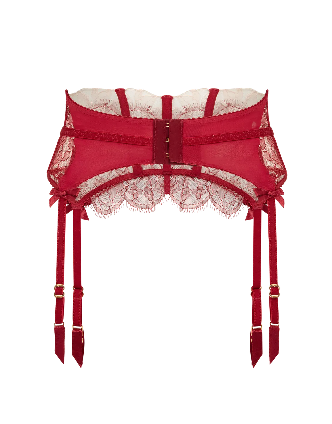 Vitoria Suspender Burgundy/Blush | Agent Provocateur