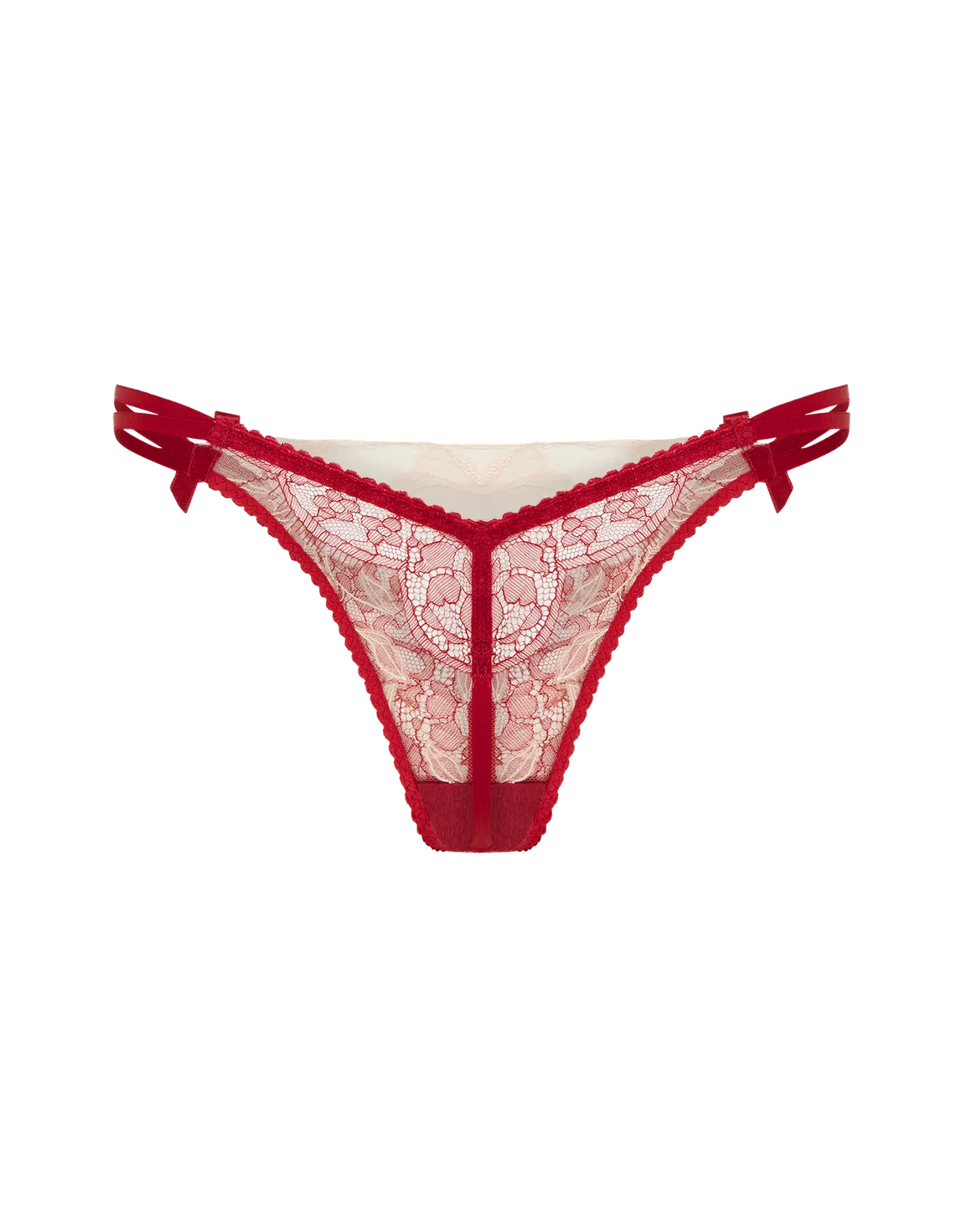 Vitoria Thong Burgundy/Blush | Agent Provocateur