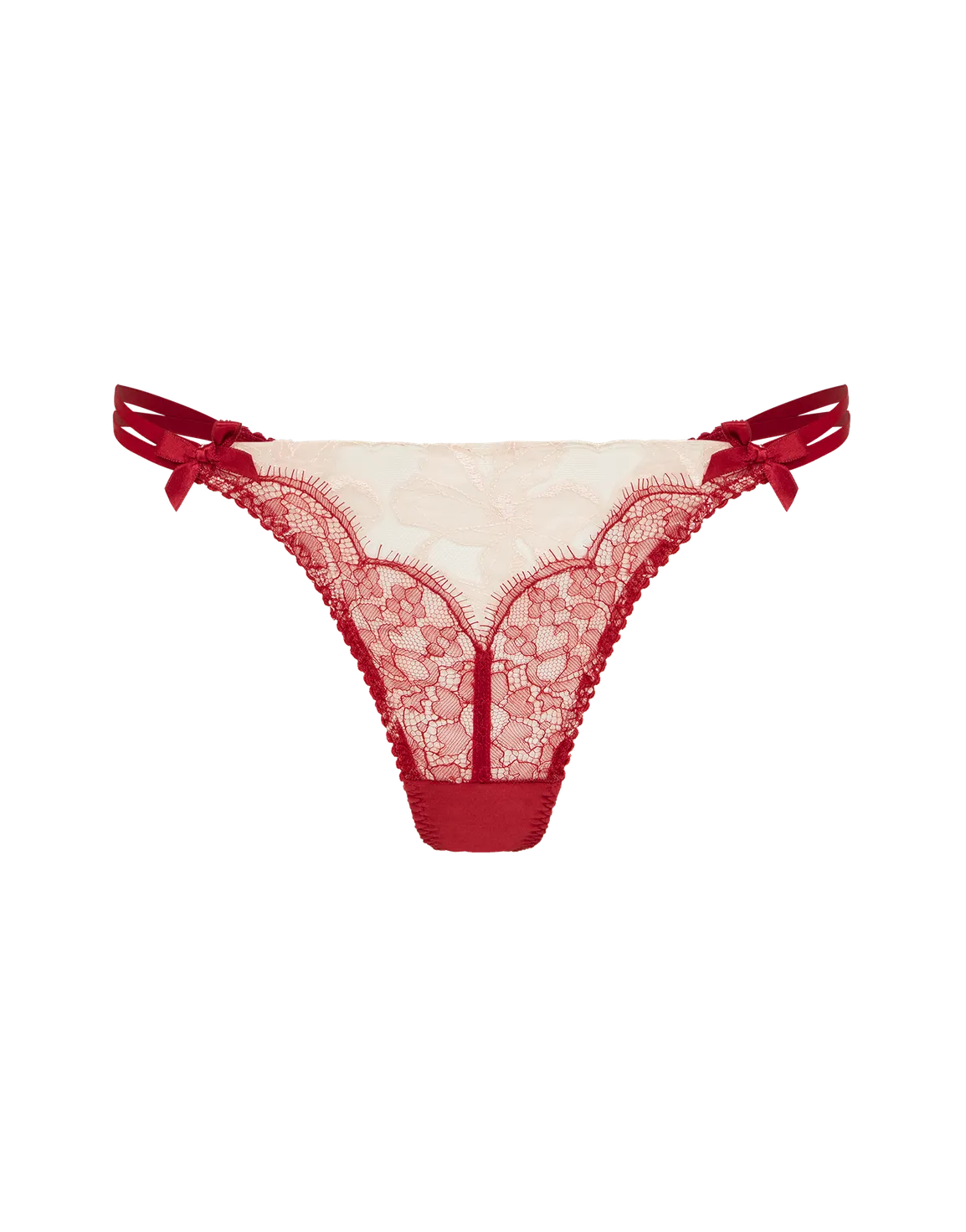 Vitoria Thong Burgundy/Blush | Agent Provocateur