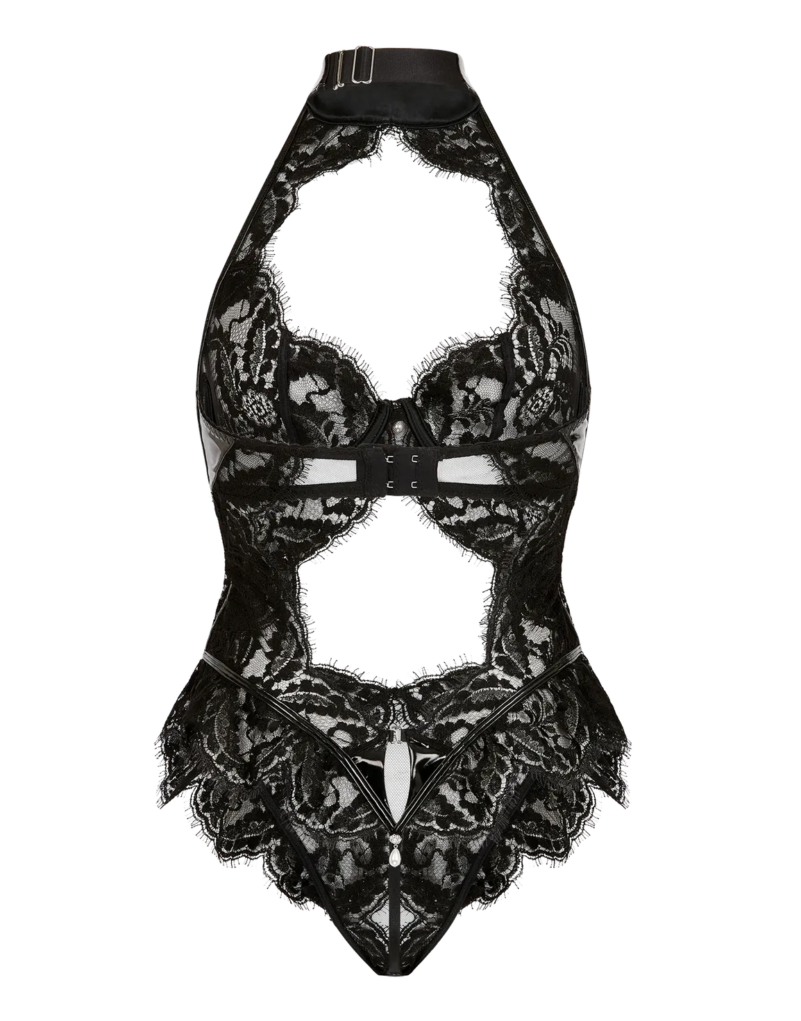 Vivienna Playsuit Black/Pearl | Agent Provocateur