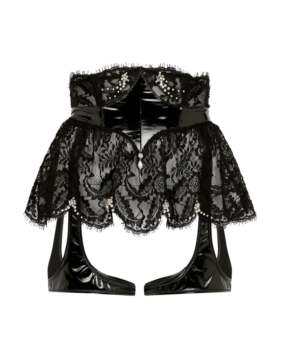 Vivienna Waspie Black/Pearl | Agent Provocateur