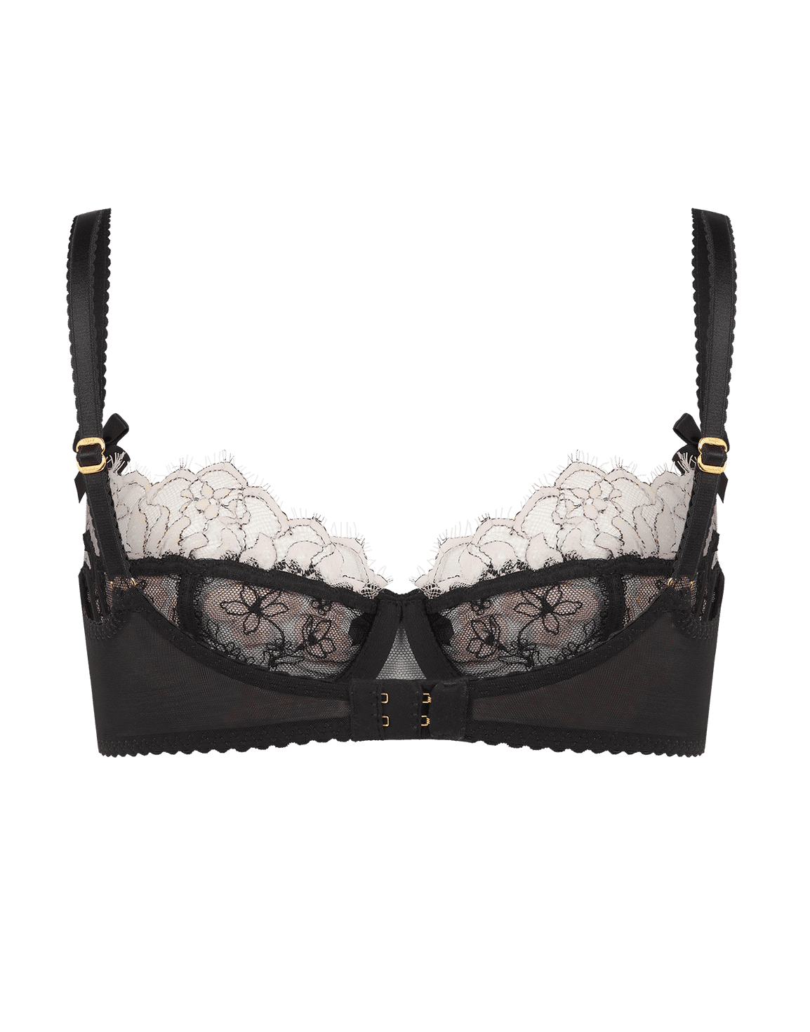 Andiee Plunge Underwired Bra Black/Baby Pink | Agent Provocateur
