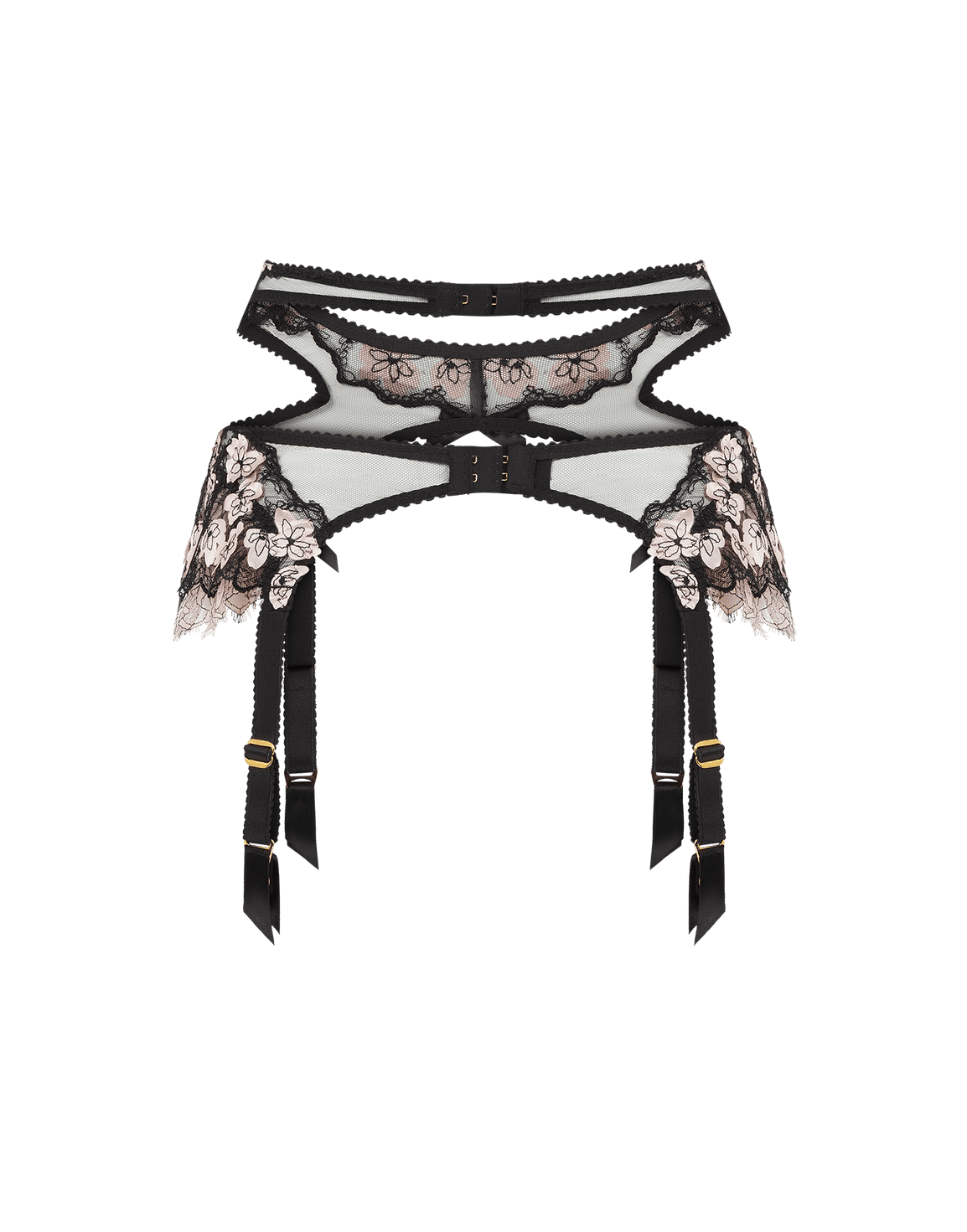 Andiee Suspender Black/Baby Pink | Agent Provocateur