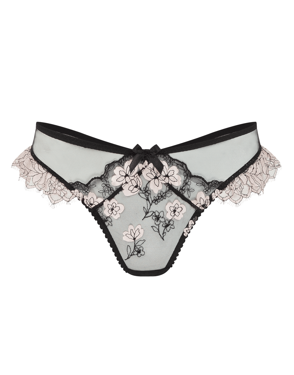 Andiee Thong Black/Baby Pink | Agent Provocateur