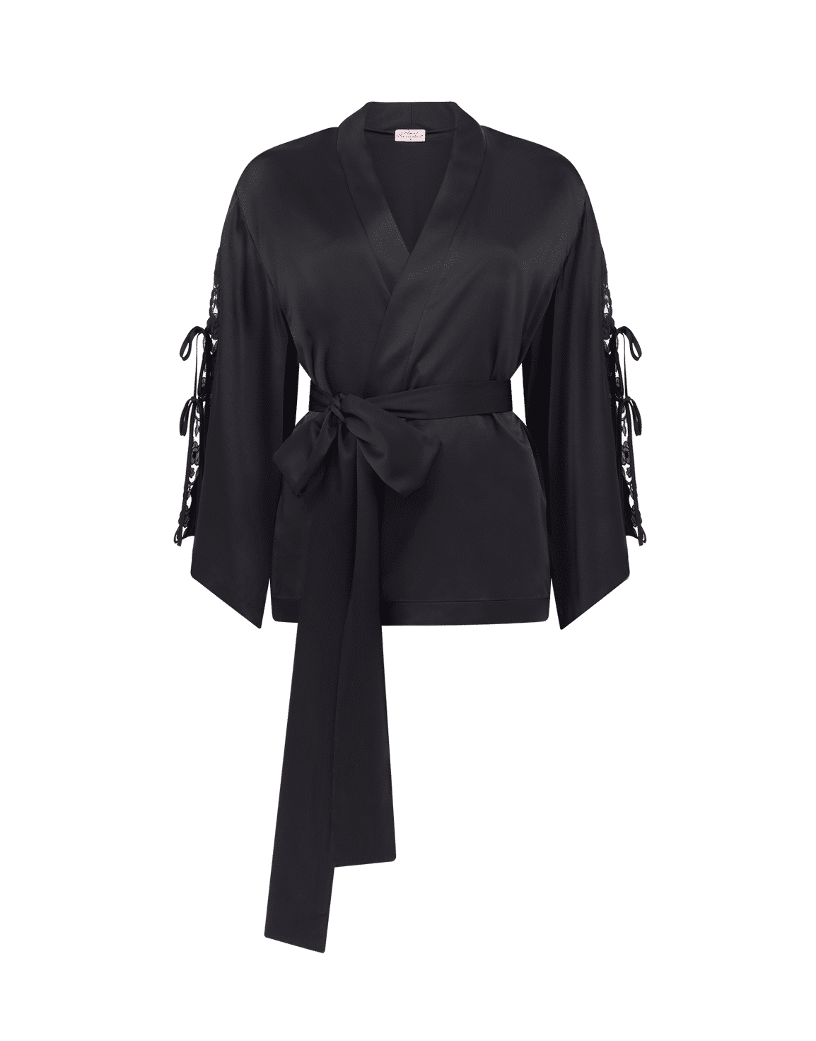 Babsie Short Kimono Black | Agent Provocateur