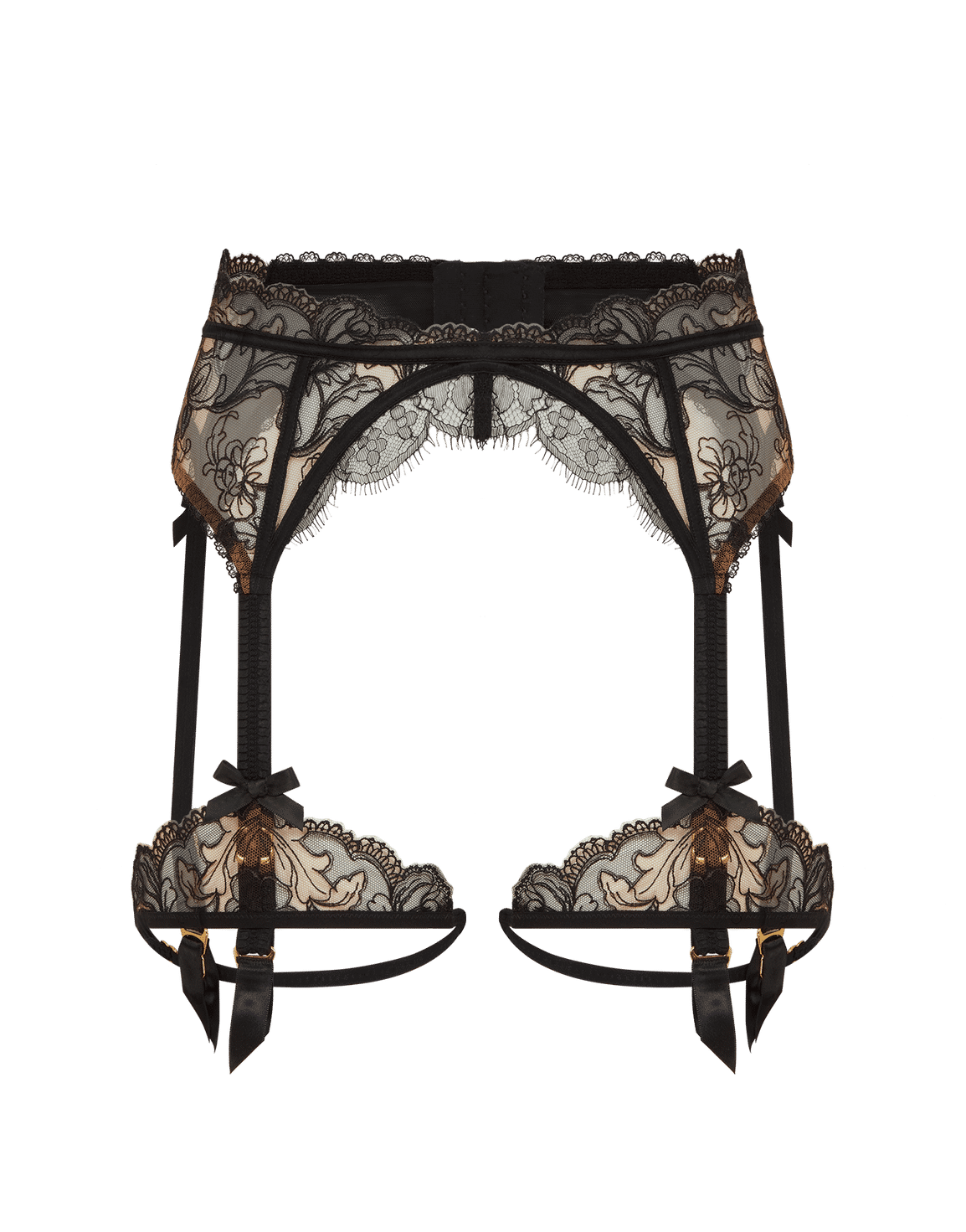 Cyndi Suspender Black/Sand | Agent Provocateur