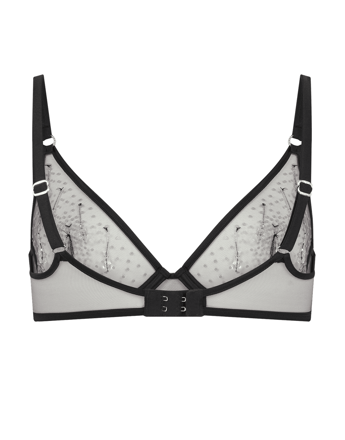 Lunessa Plunge Underwired Bra Black/Clear | Agent Provocateur
