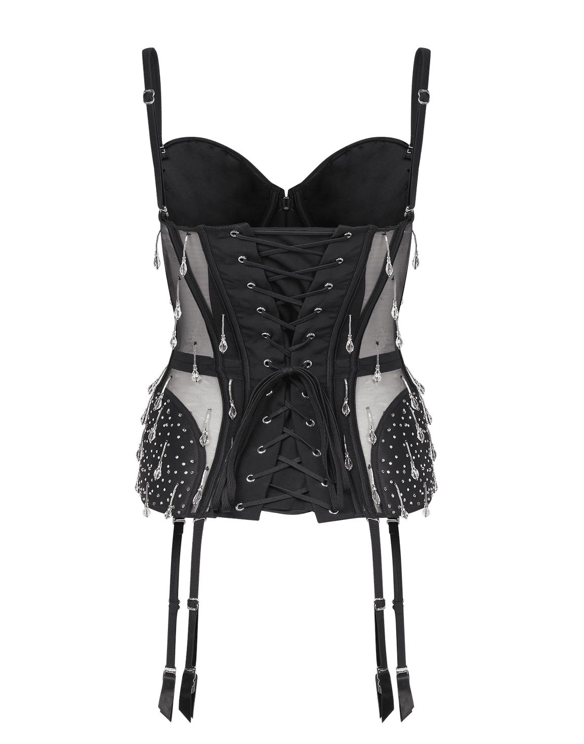 Lunessa Corset Black/Clear | Agent Provocateur