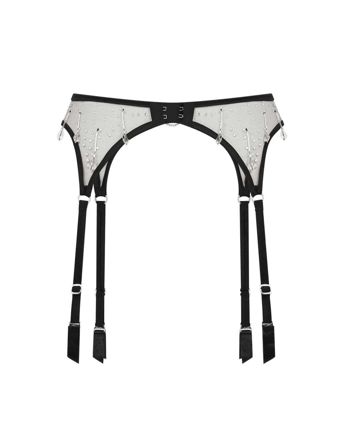 Lunessa Suspender Black/Clear | Agent Provocateur