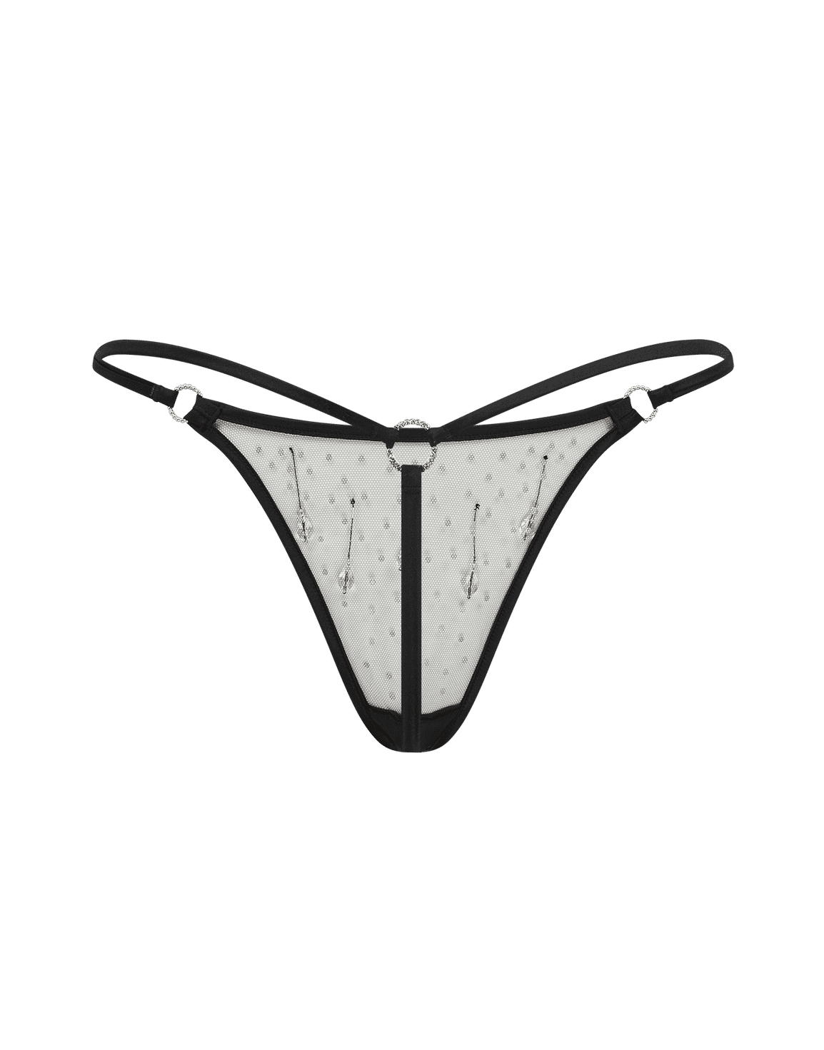 Lunessa Thong Black/Clear | Agent Provocateur