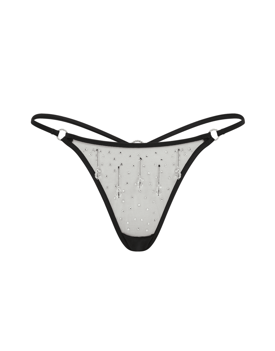 Lunessa Thong Black/Clear | Agent Provocateur