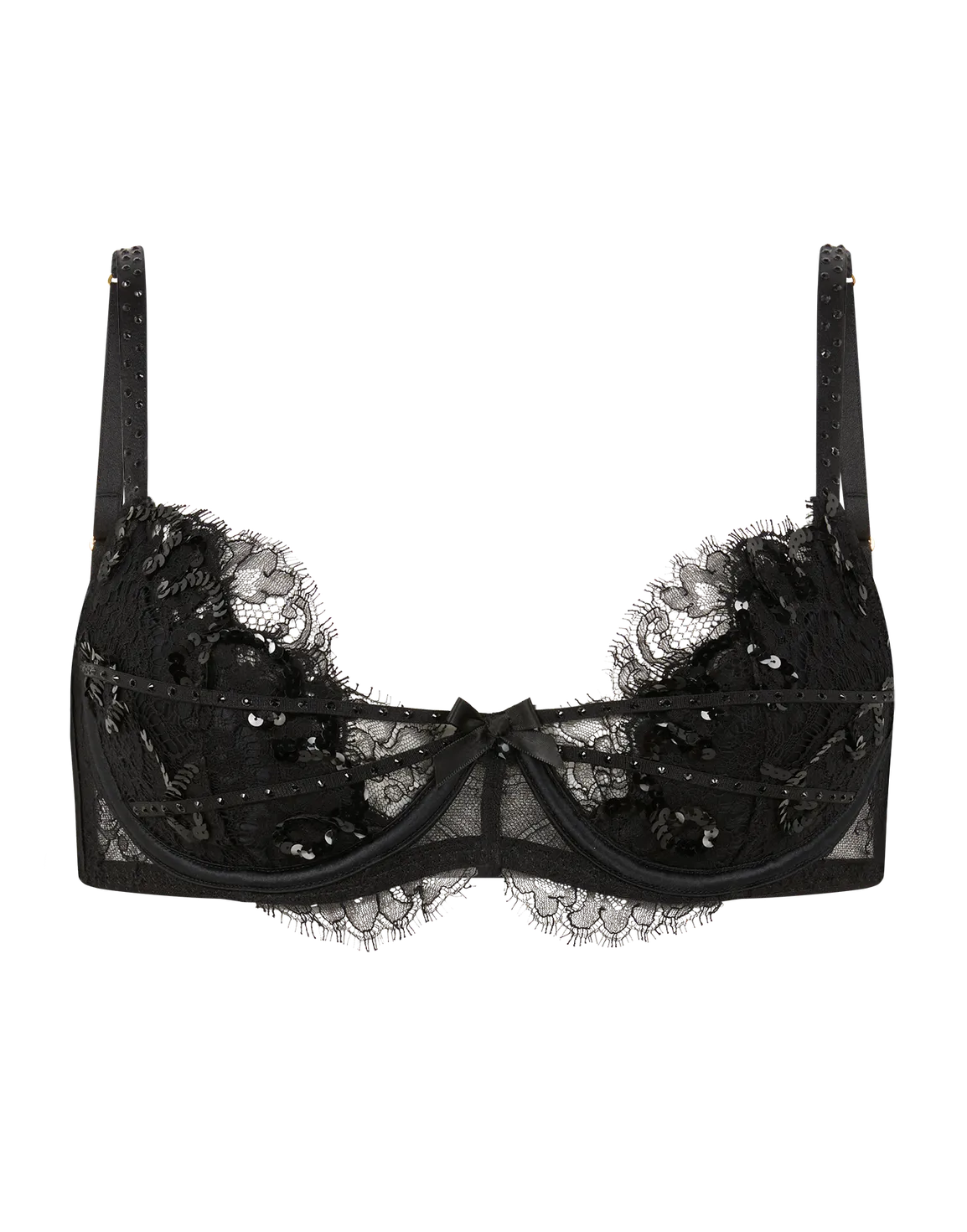 Vyxen Plunge Underwired Bra Black | Agent Provocateur