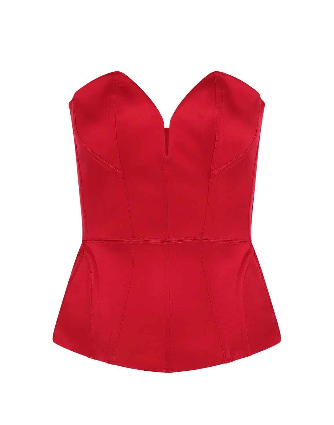 Gena Satin Corset Top Red | Agent Provocateur