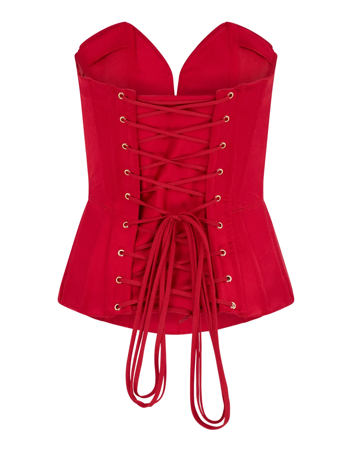 Gena Satin Corset Top Red | Agent Provocateur