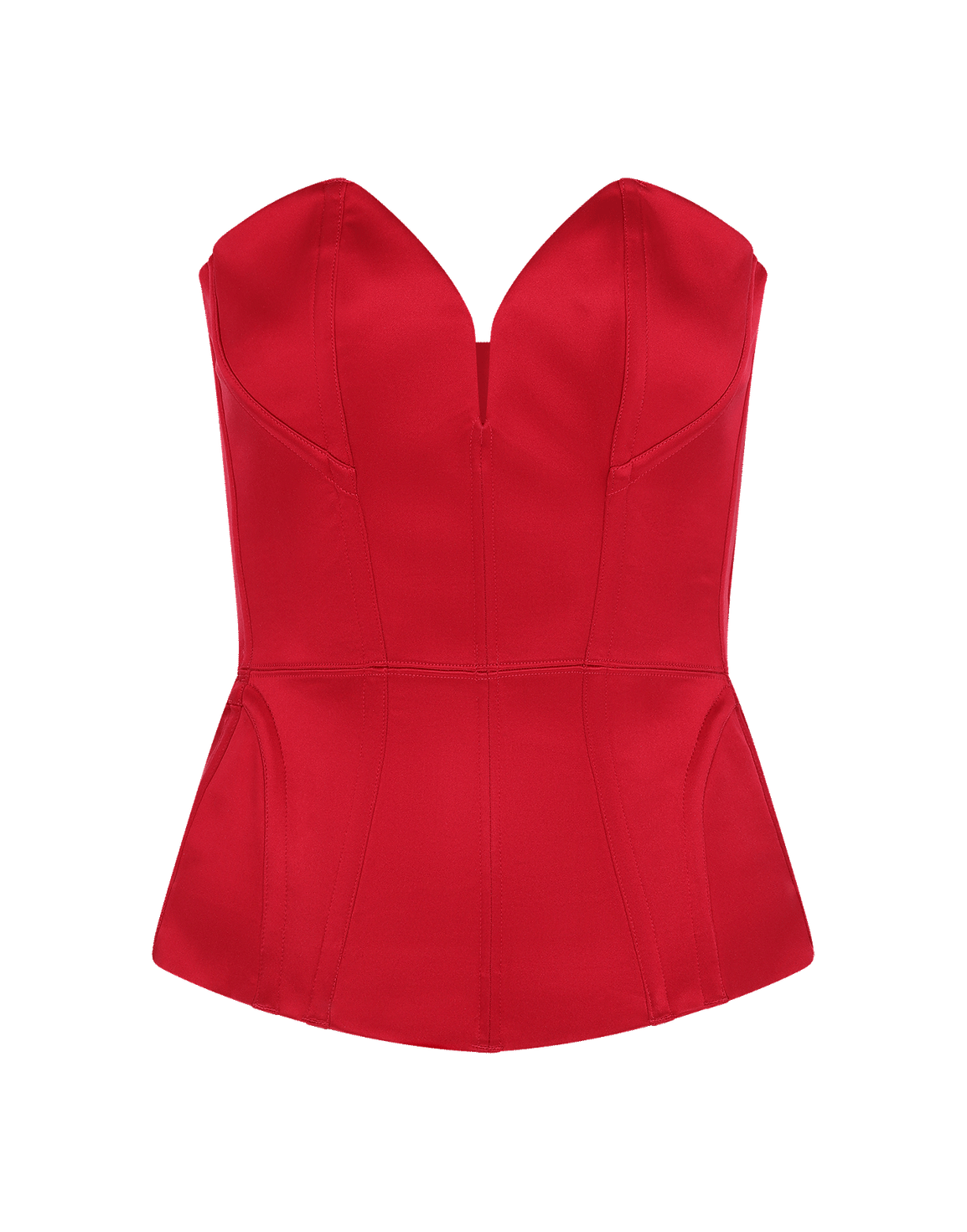 Gena Satin Corset Top Red | Agent Provocateur