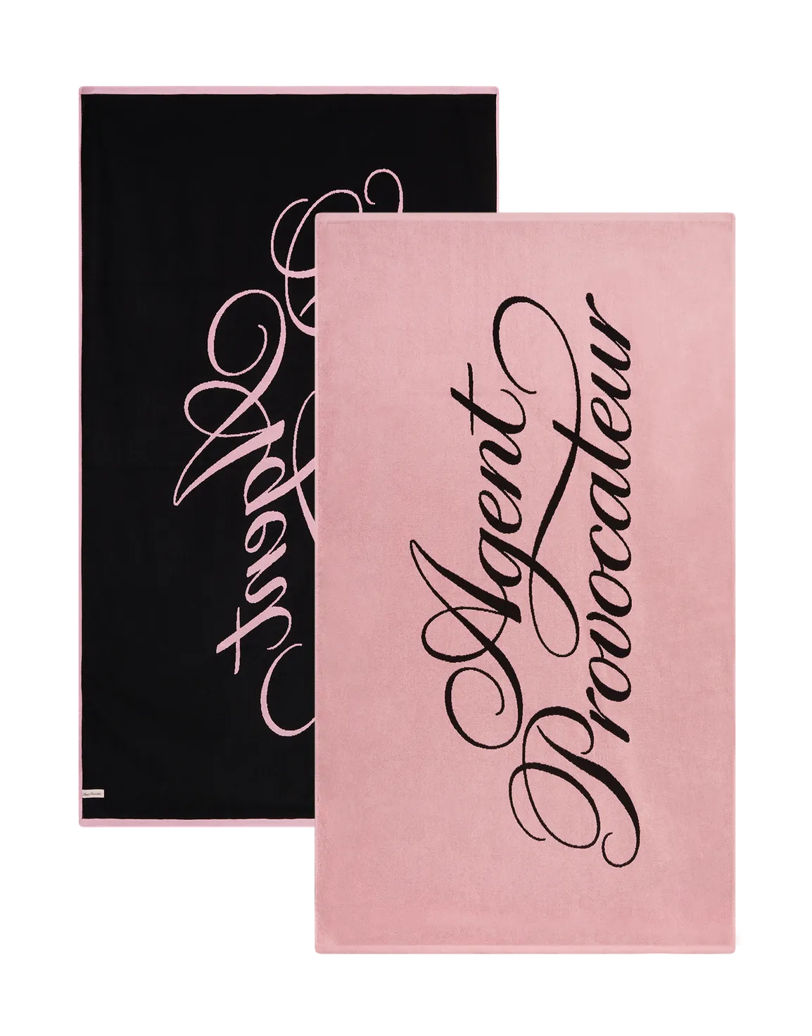 AP Towel Beach Towel Black/Pink | Agent Provocateur