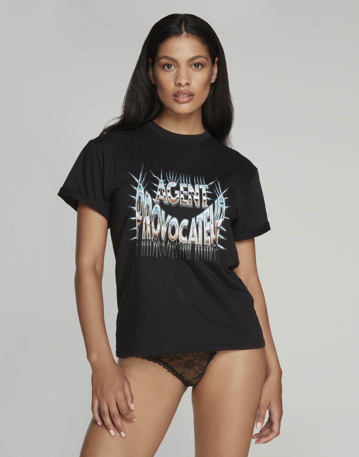 Suzzi Boyfriend T-Shirt Black | Agent Provocateur