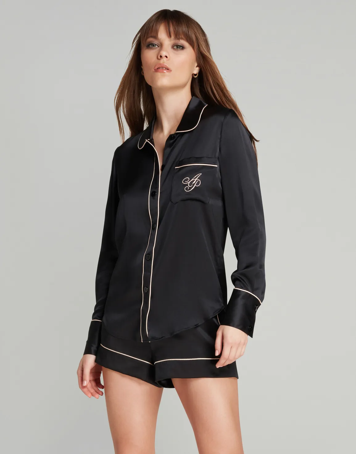 Classic Pyjama Shirt Black | Agent Provocateur