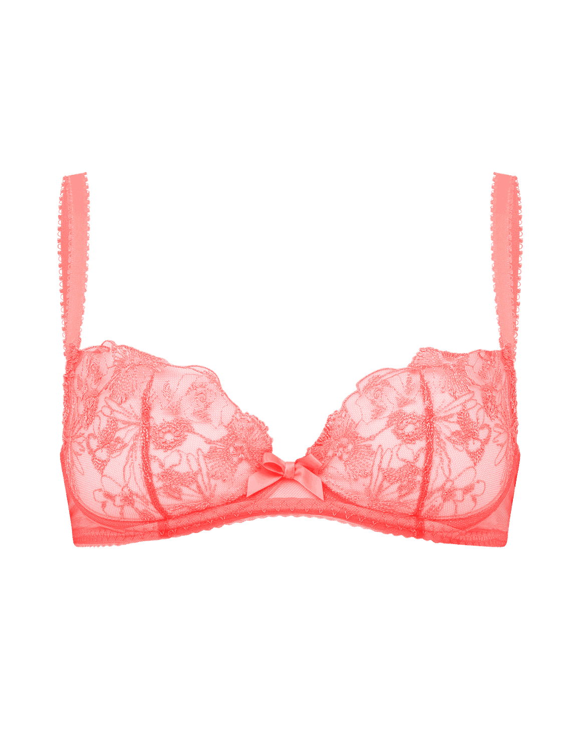 Jayce Plunge Underwired Bra Neon Coral | Agent Provocateur