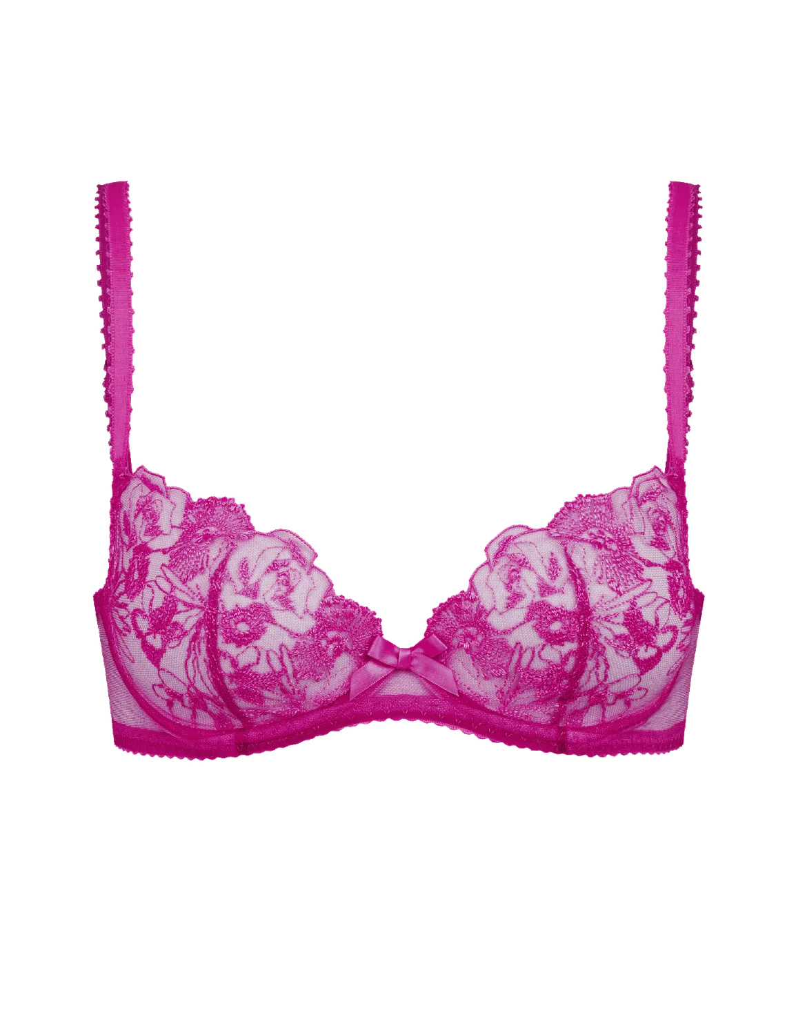 Jayce Plunge Underwired Bra Magenta/Magenta | Agent Provocateur