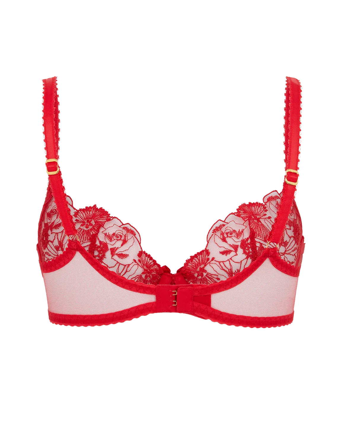 Jayce Plunge Underwired Bra Red | Agent Provocateur