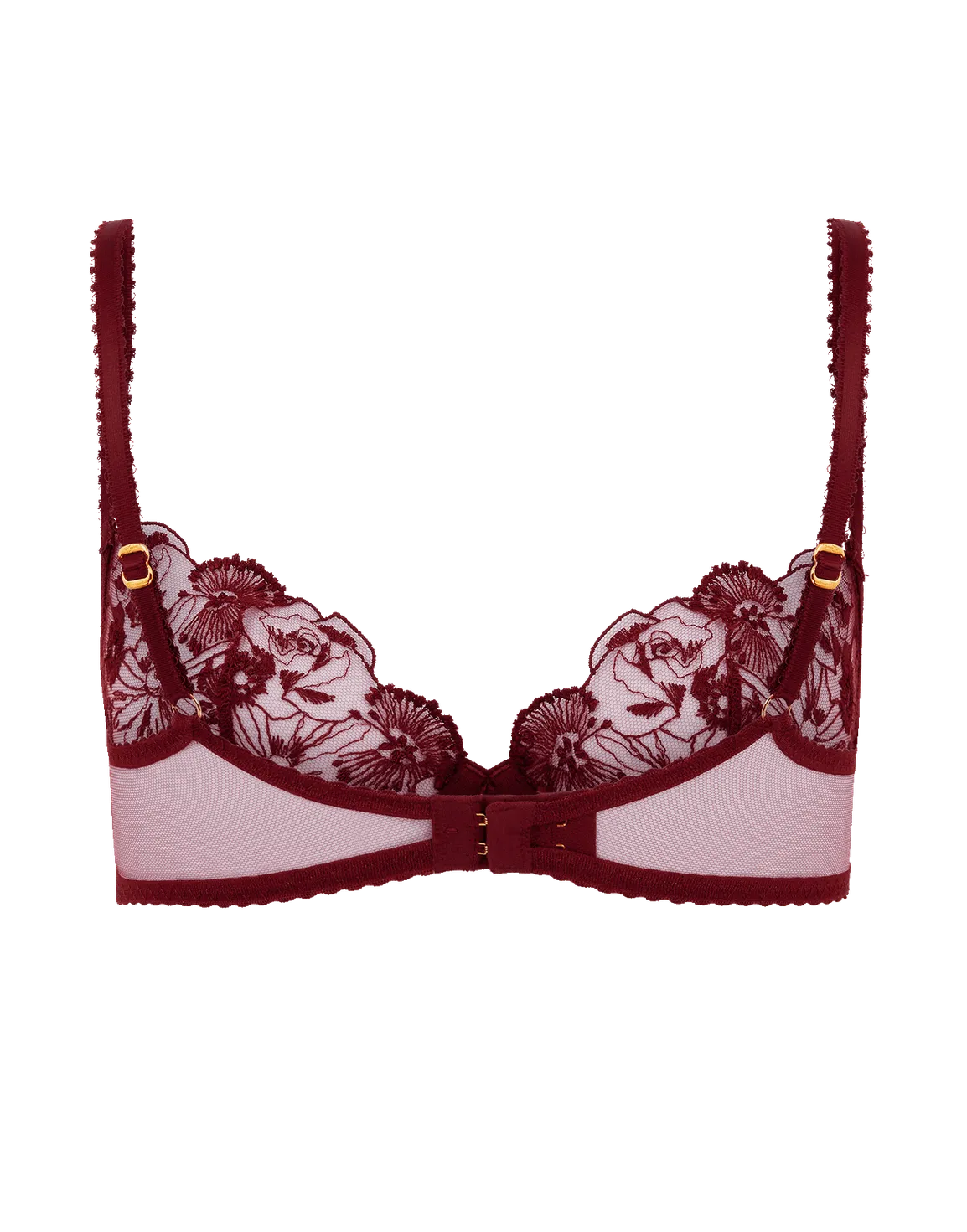 Jayce Plunge Underwired Bra Burgundy | Agent Provocateur