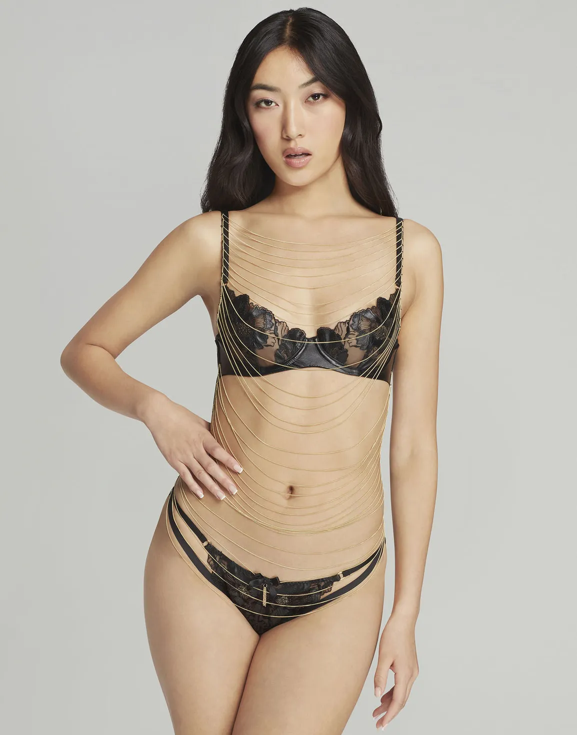 Babeta Playsuit Black/Gold | Agent Provocateur