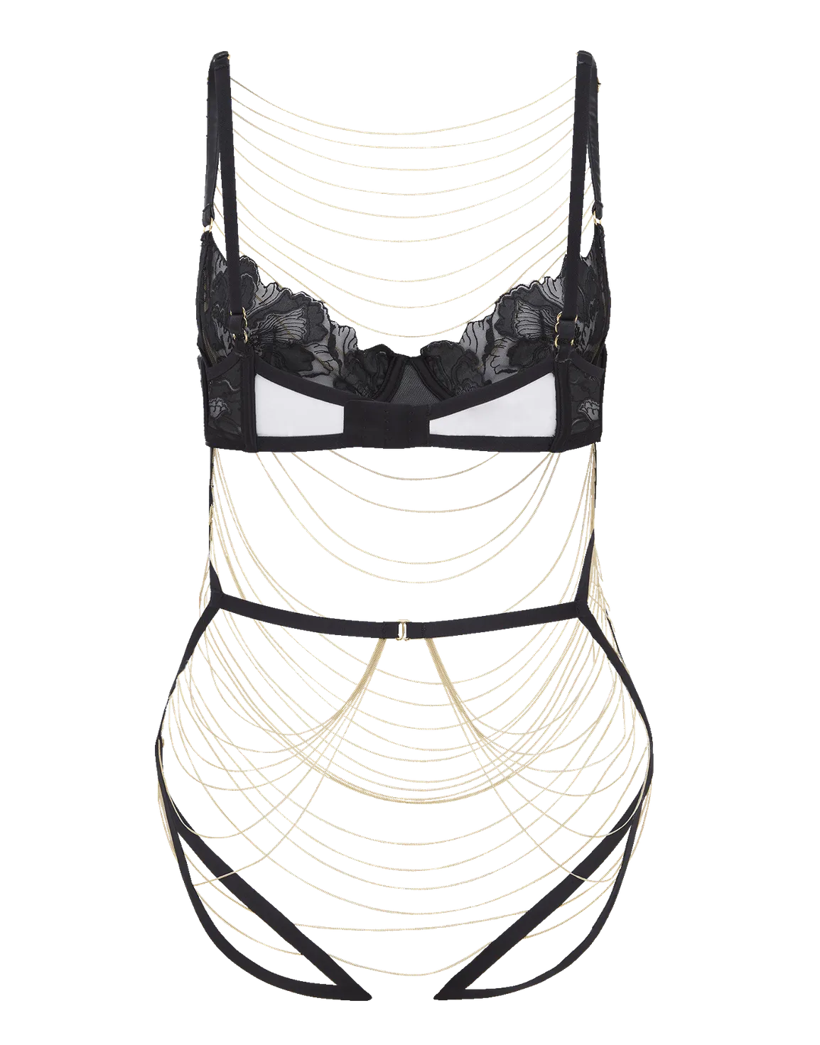 Babeta Playsuit Black/Gold | Agent Provocateur