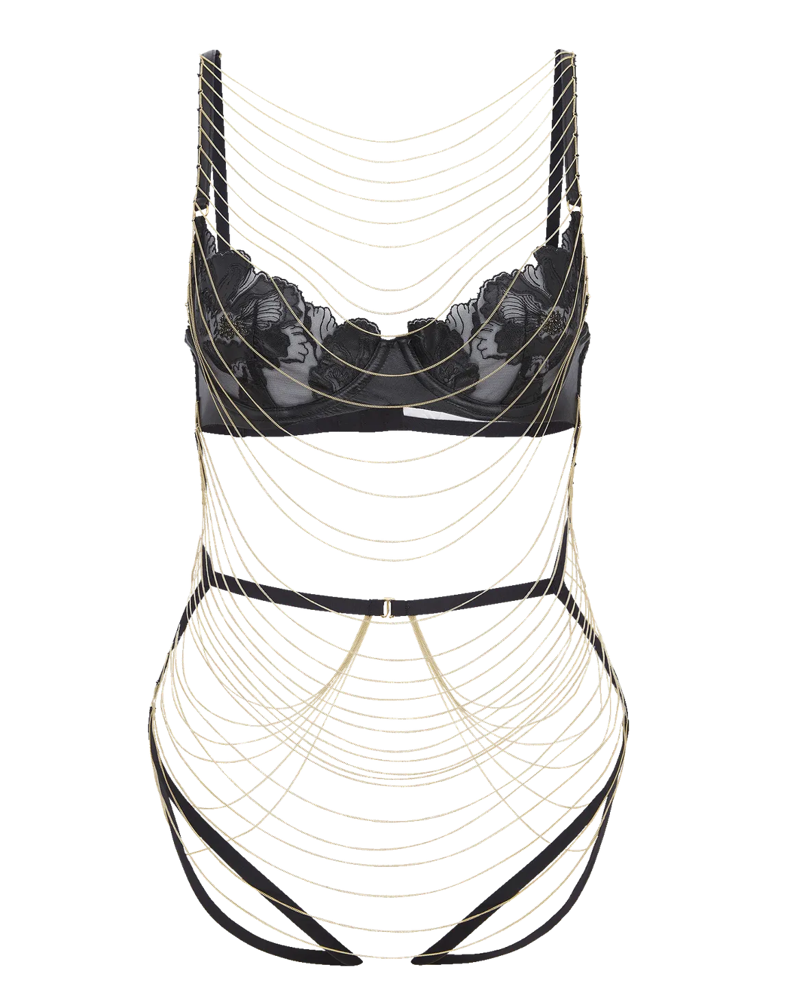 Babeta Playsuit Black/Gold | Agent Provocateur