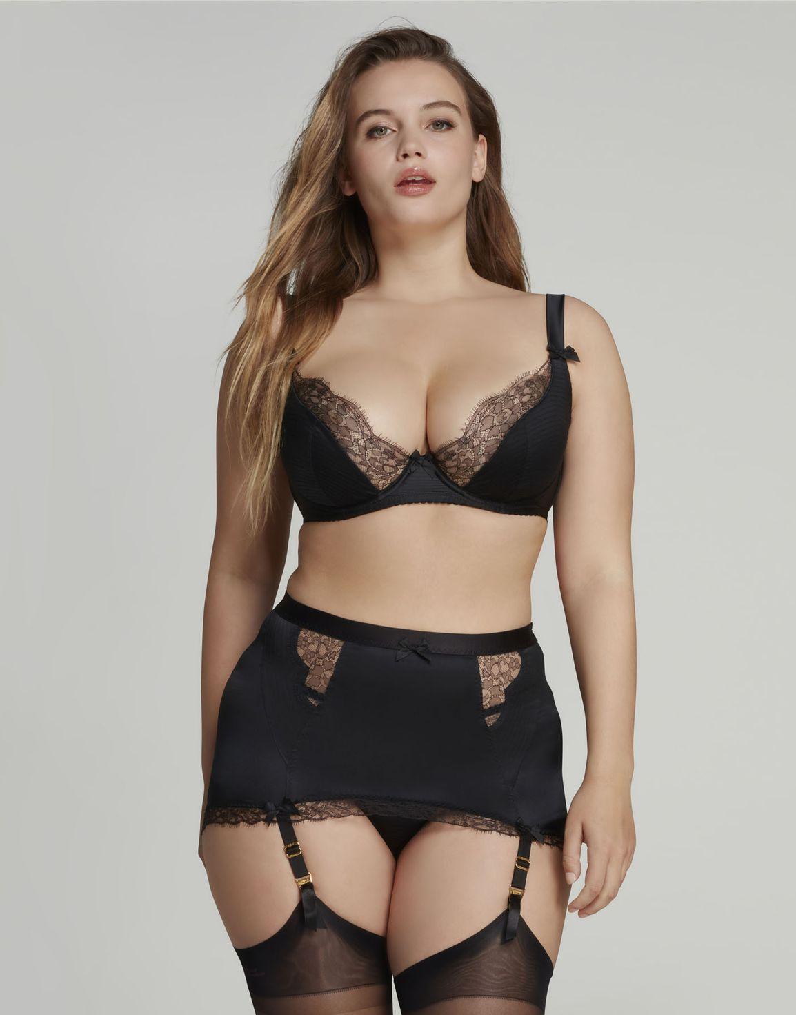 Helene Roll On Suspender Black | Agent Provocateur