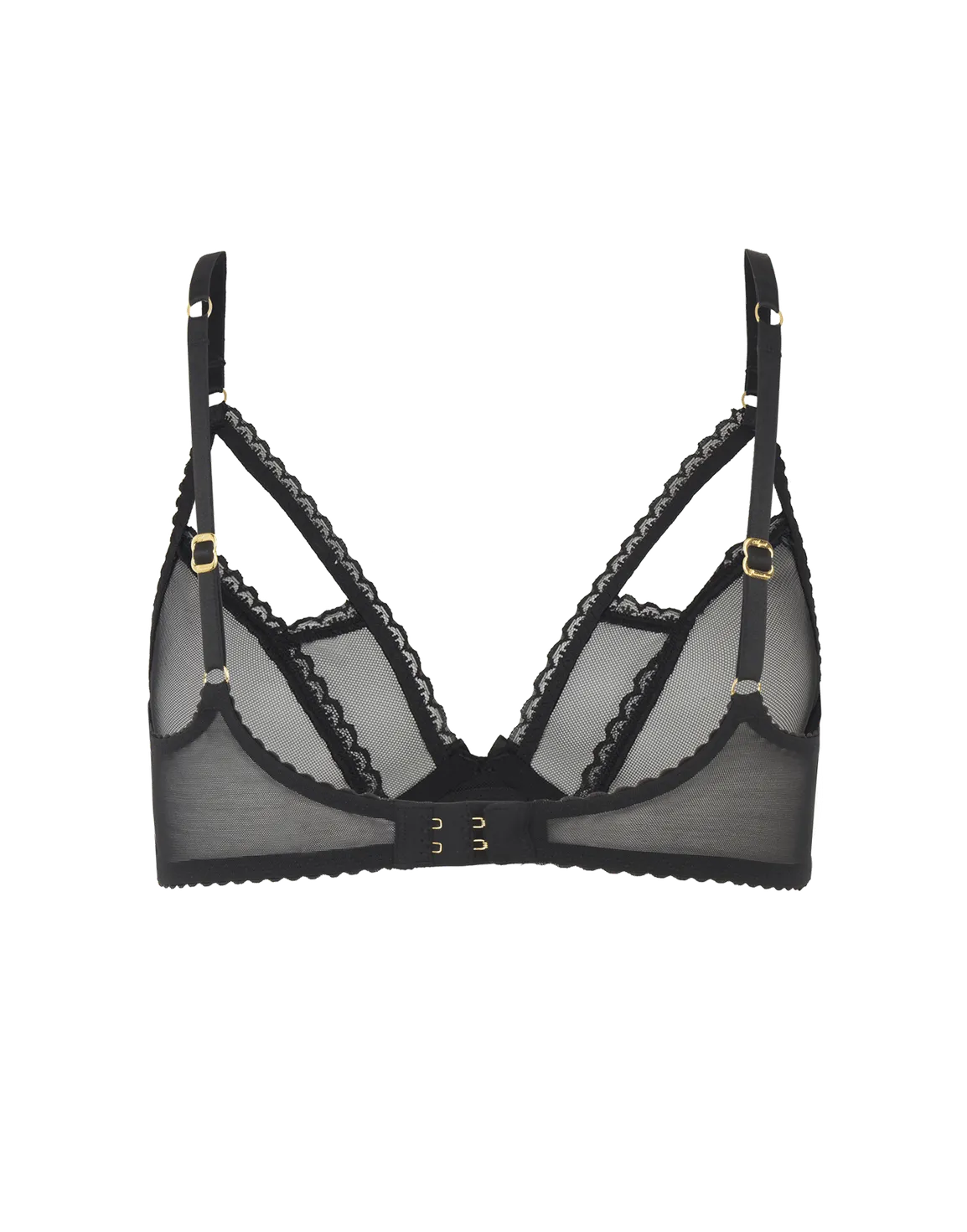 Fia Plunge Underwired Bra Black | Agent Provocateur