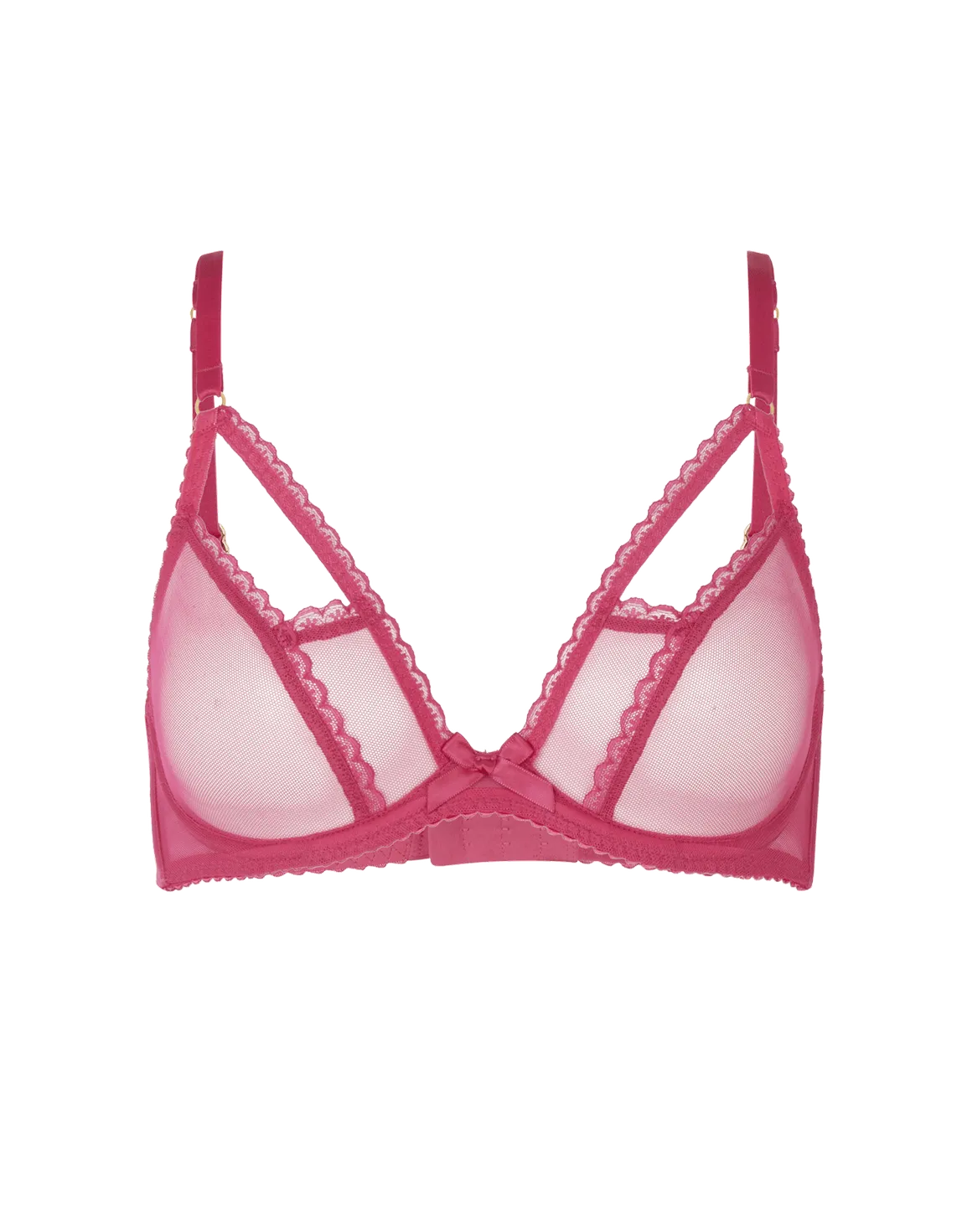 Fia Plunge Underwired Bra Pink | Agent Provocateur