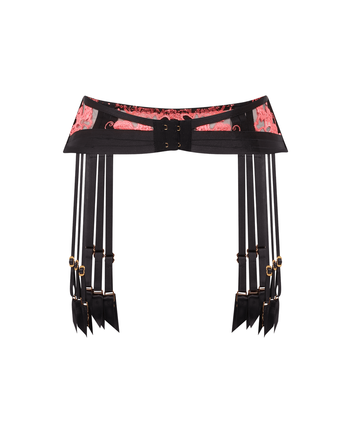 Dioni Suspender Black/Neon Pink | Agent Provocateur