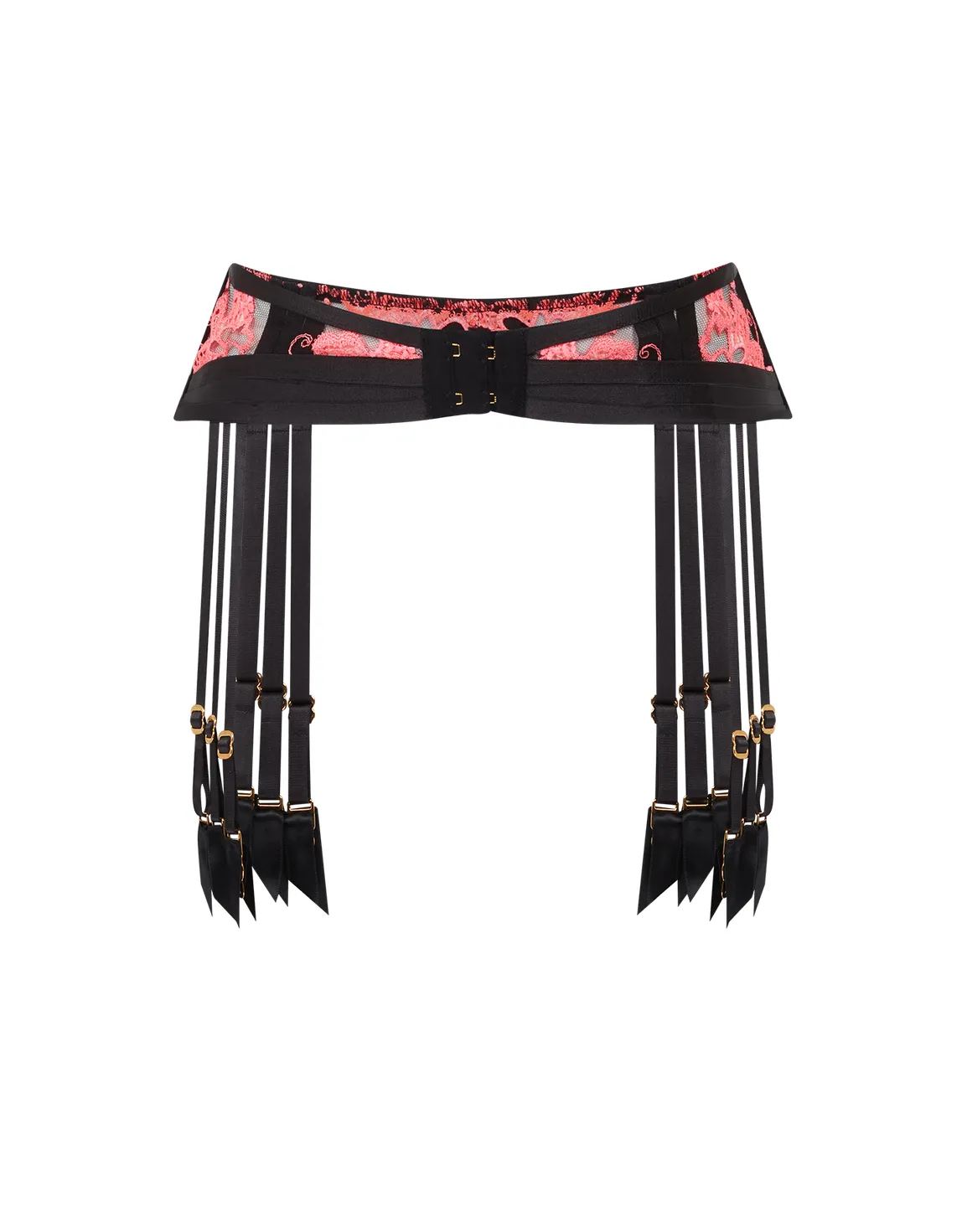 Dioni Suspender Black/Neon Pink | Agent Provocateur