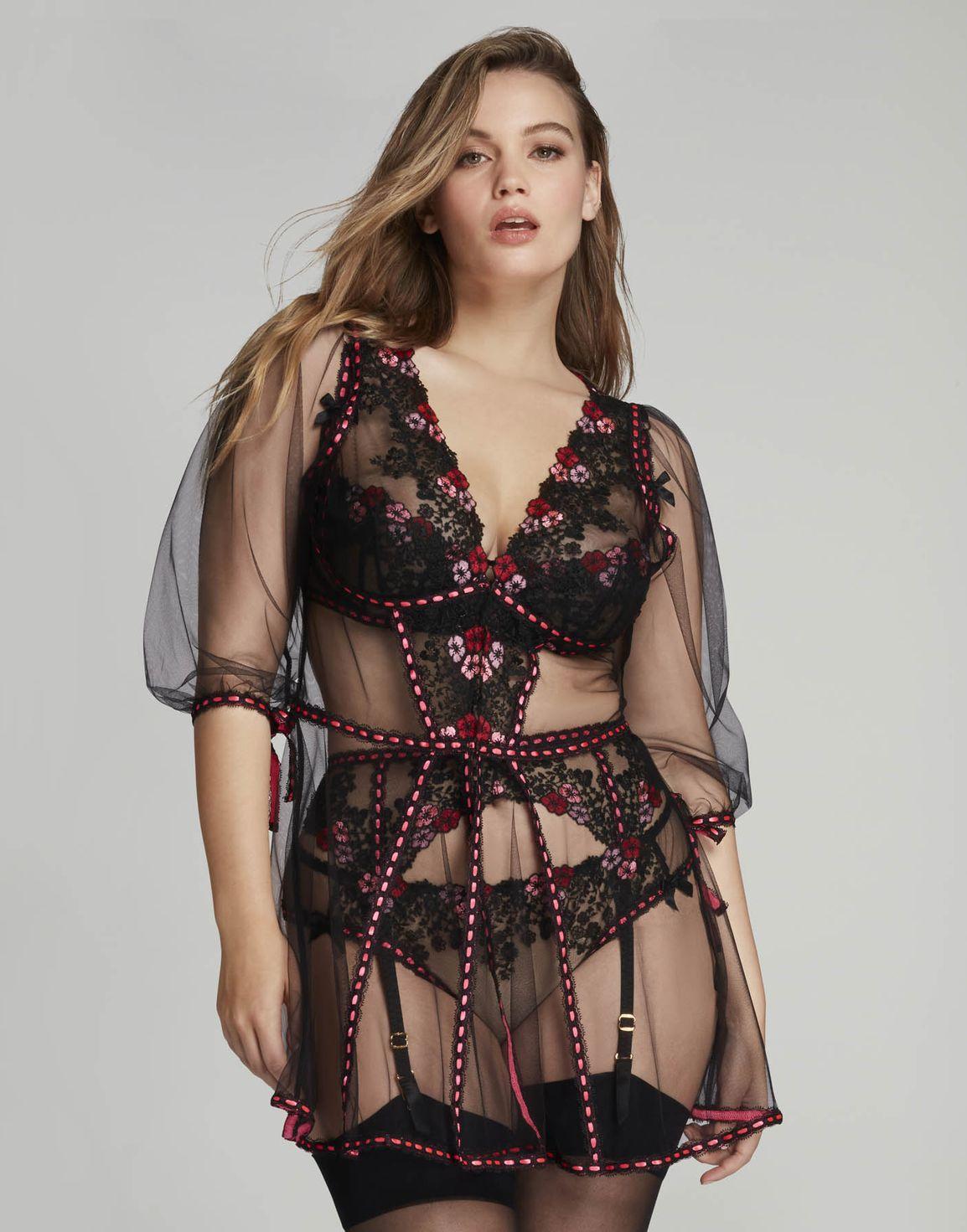 Petunia Short Gown Black | Agent Provocateur