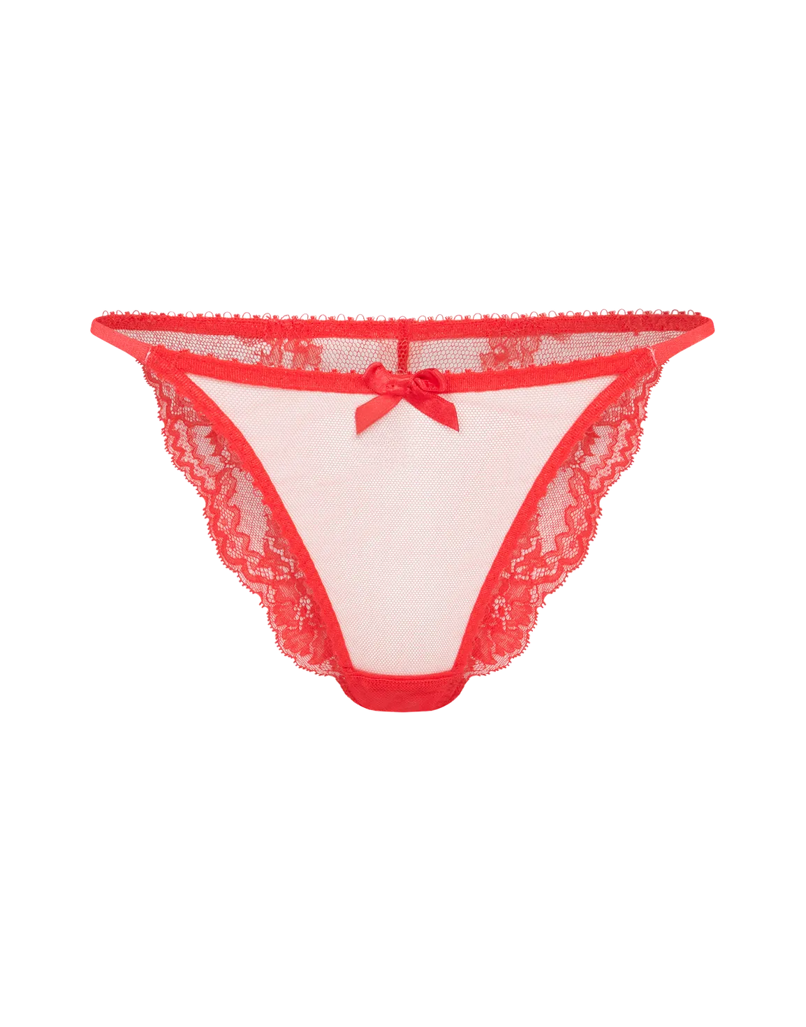 Ettie Lace Brief Red/Red | Agent Provocateur