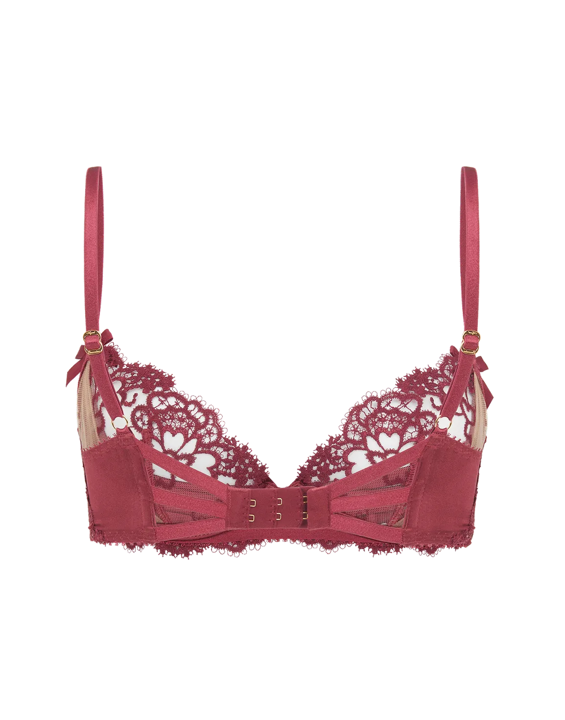 Dioni Plunge Underwired Bra Burgundy | Agent Provocateur