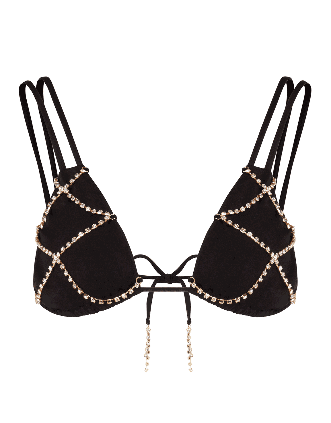 Wilona Tie Side Bikini Top Black | Agent Provocateur