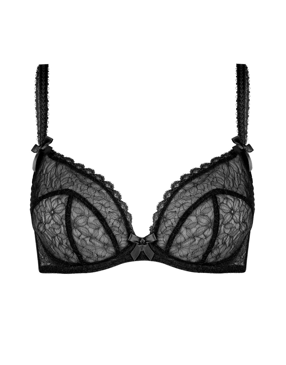 Aliza Plunge Underwired Bra Black | Agent Provocateur
