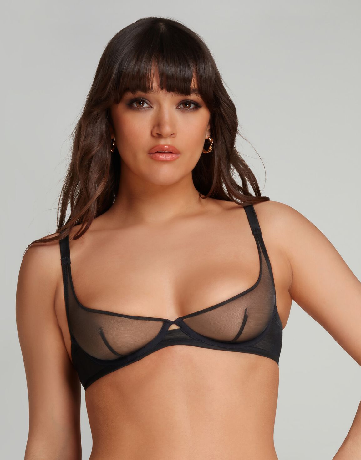Lucky Demi Cup Plunge Underwired Bra in Black | By Agent Provocateur All Lingerie