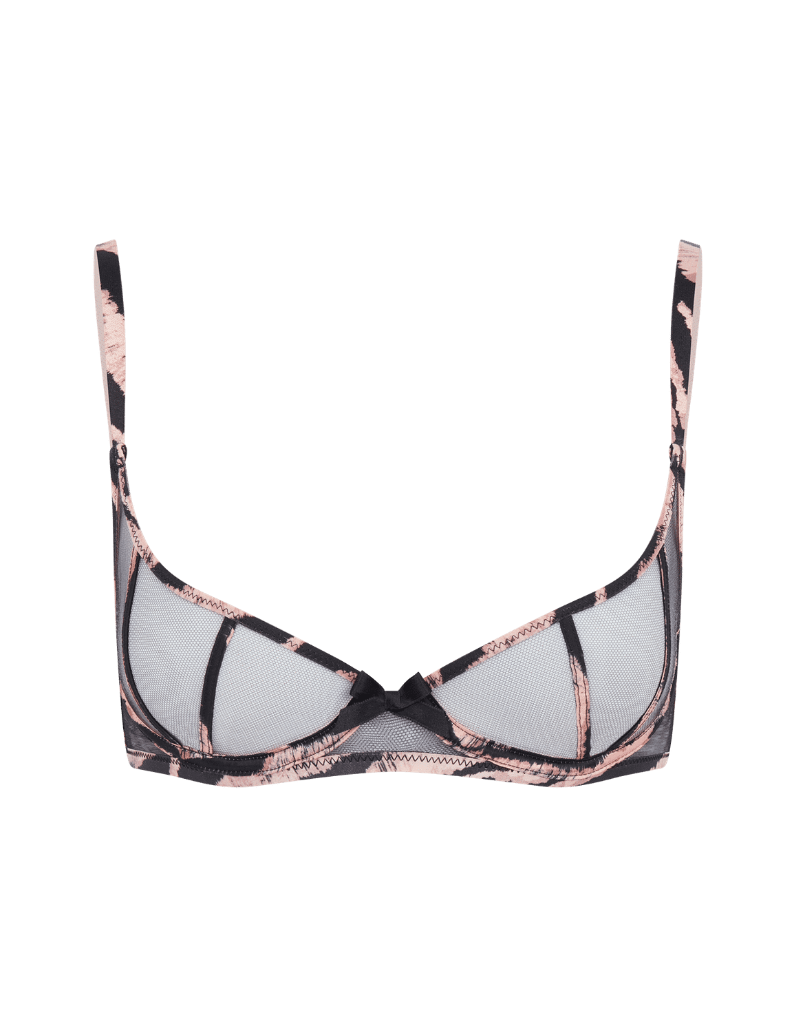 Ellise Demi Cup Underwired Bra Black  | Agent Provocateur