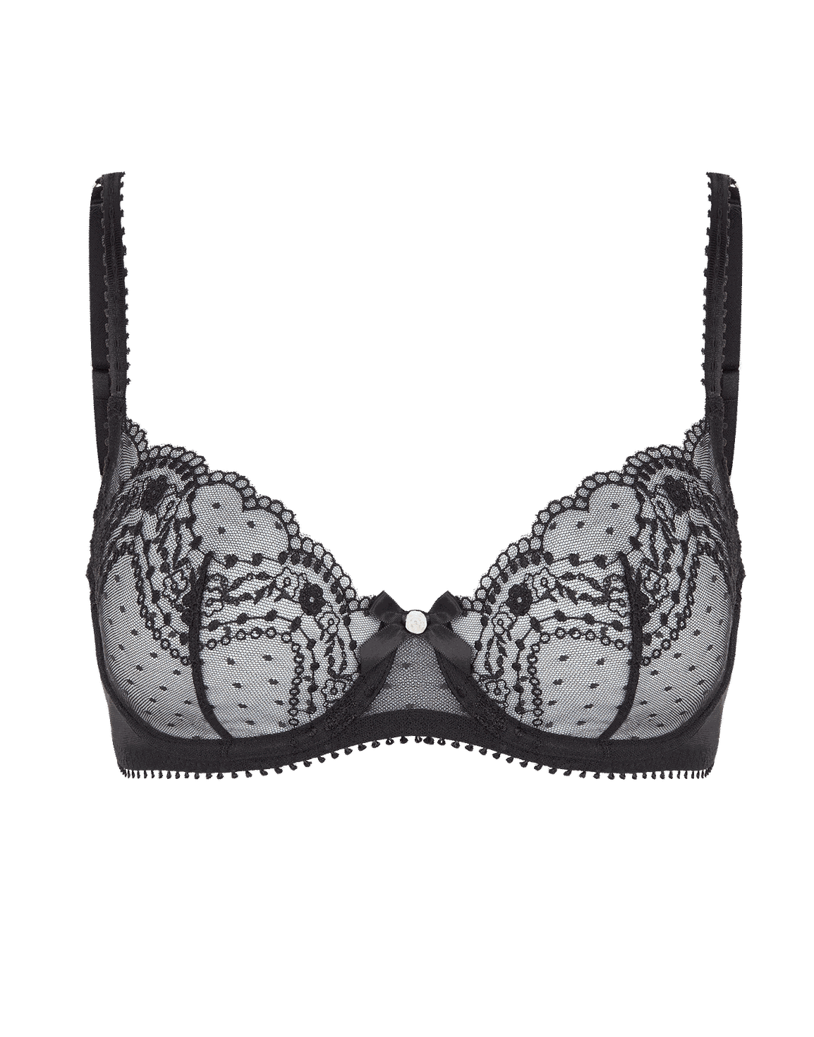 Yuma Plunge Underwired Bra Black | Agent Provocateur